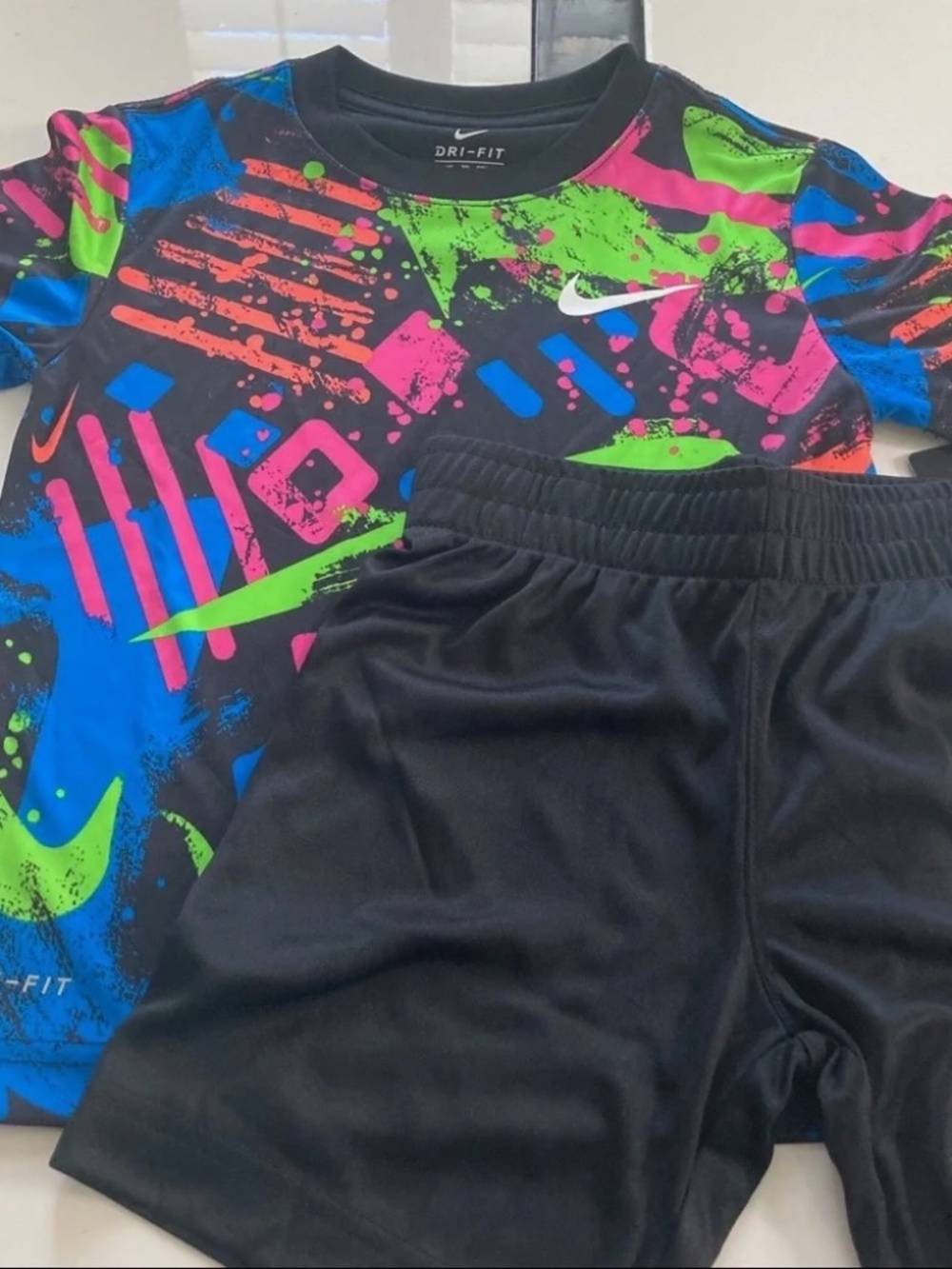Nike colorful cute shorts set top outfit active performance 5030 - Picture 3 of 6